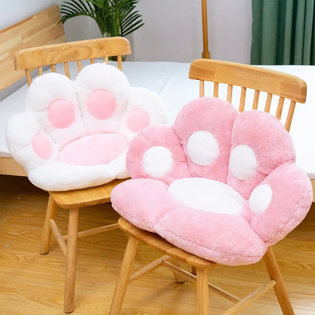 Soga 80cm Pink Paw Shape Cushion Warm Lazy Sofa Decorative Pillow Backseat Plush Mat Home Decor