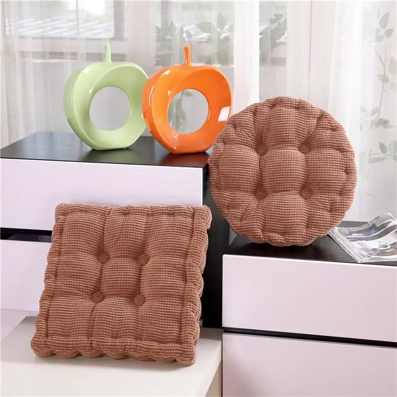 Soga Coffee Round Cushion Soft Leaning Plush Backrest Throw Seat Pillow Home Office Decor