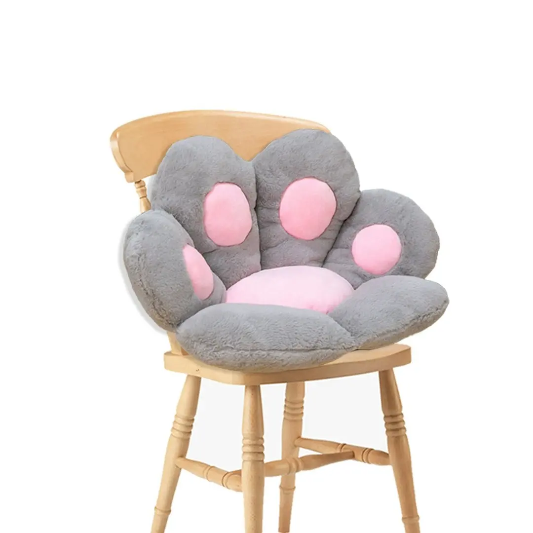 Soga 80cm Grey Paw Shape Cushion Warm Lazy Sofa Decorative Pillow Backseat Plush Mat Home Decor