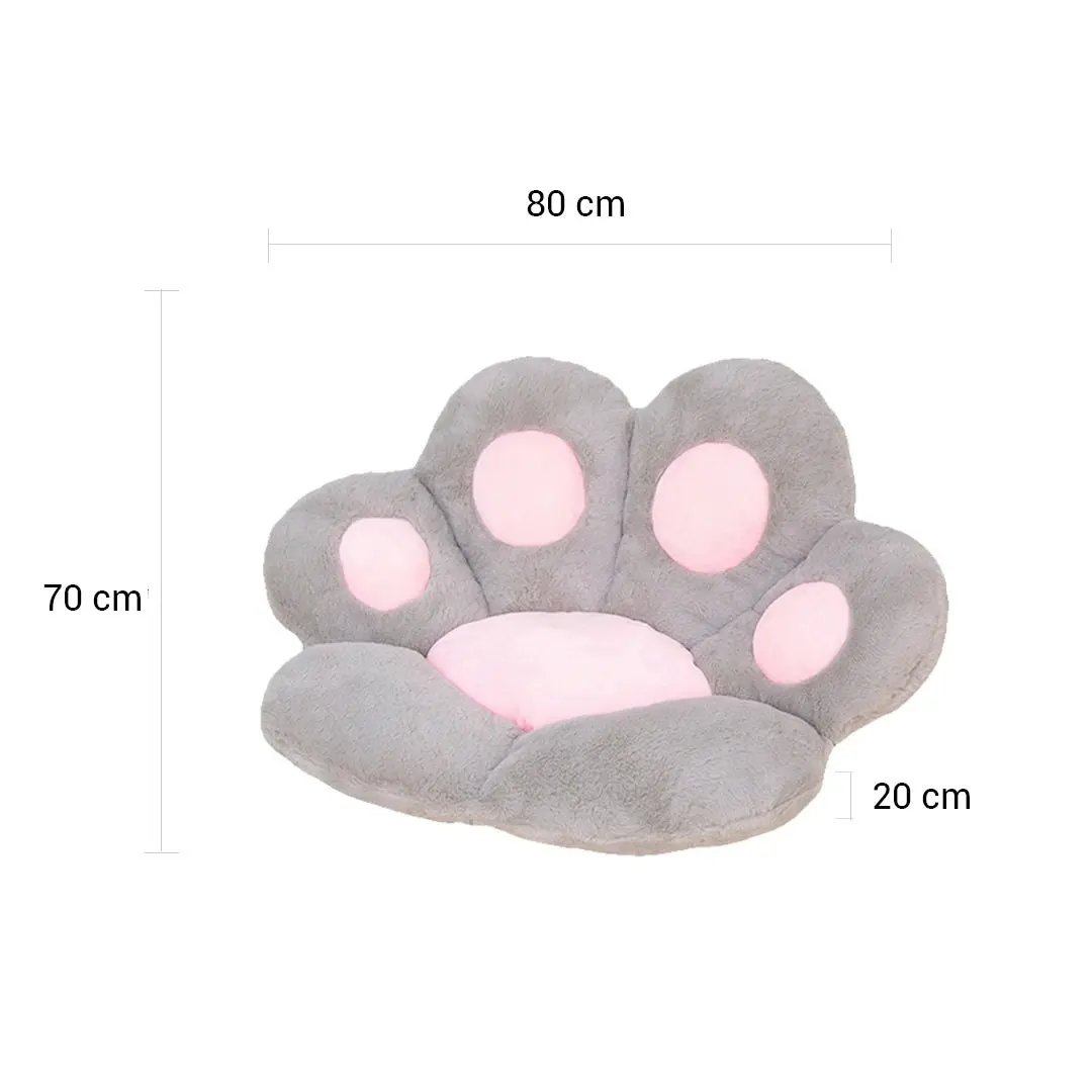 Soga 80cm Grey Paw Shape Cushion Warm Lazy Sofa Decorative Pillow Backseat Plush Mat Home Decor