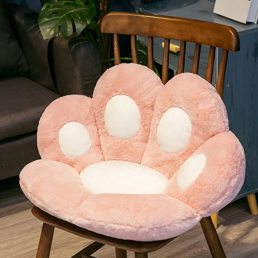 Soga 70cm Pink Paw Shape Cushion Warm Lazy Sofa Decorative Pillow Backseat Plush Mat Home Decor