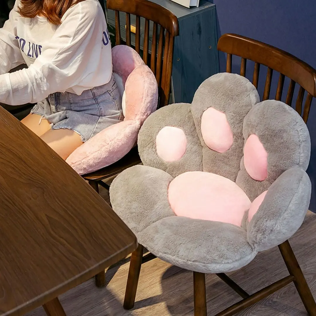 Soga 70cm Pink Paw Shape Cushion Warm Lazy Sofa Decorative Pillow Backseat Plush Mat Home Decor