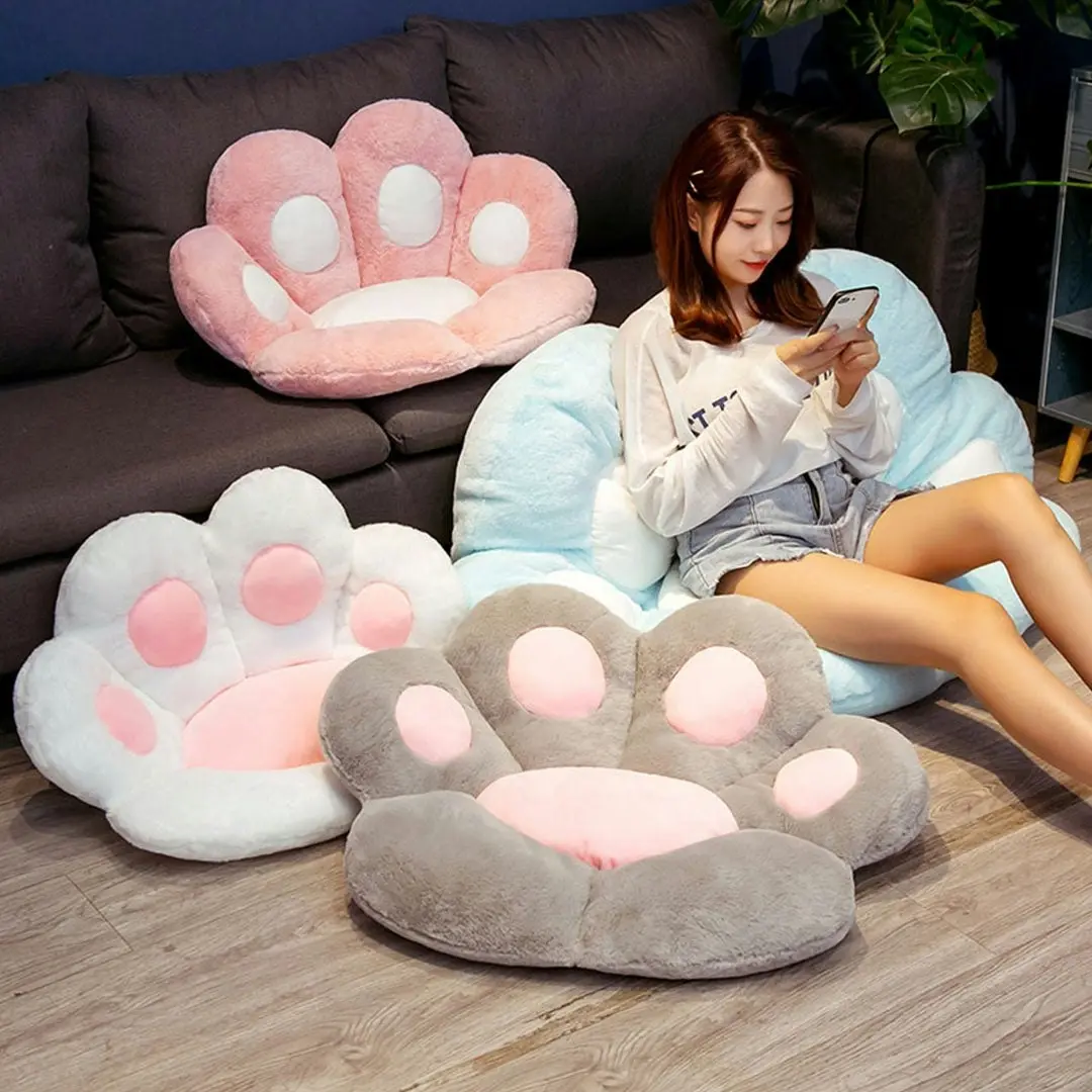 Soga 70cm Pink Paw Shape Cushion Warm Lazy Sofa Decorative Pillow Backseat Plush Mat Home Decor