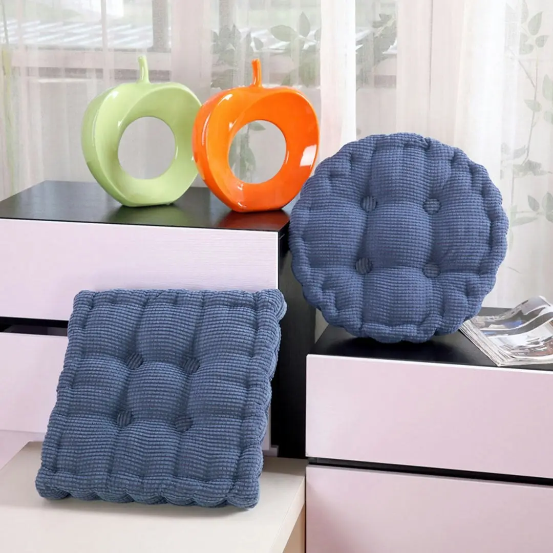 Soga Blue Square Cushion Soft Leaning Plush Backrest Throw Seat Pillow Home Office Decor