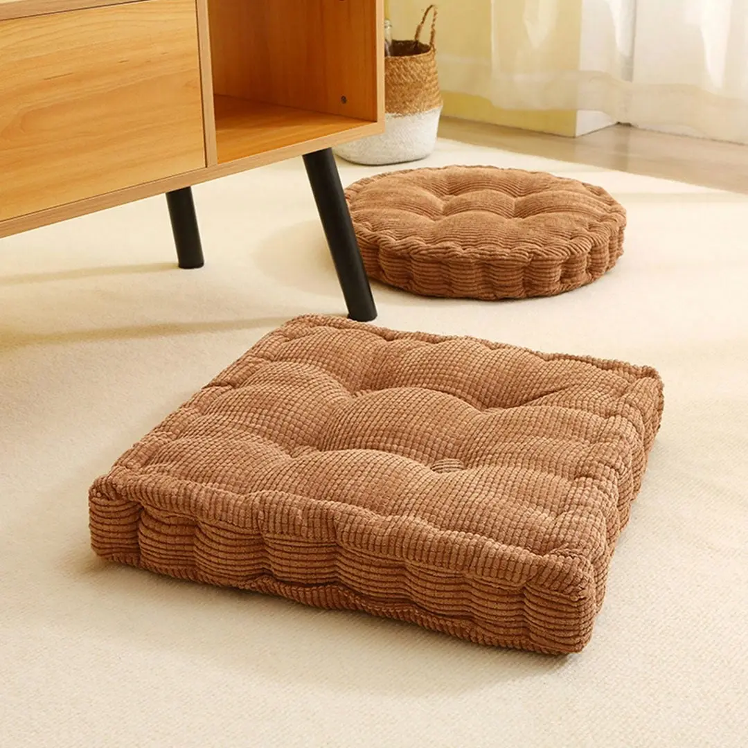 Soga Coffee Square Cushion Soft Leaning Plush Backrest Throw Seat Pillow Home Office Decor