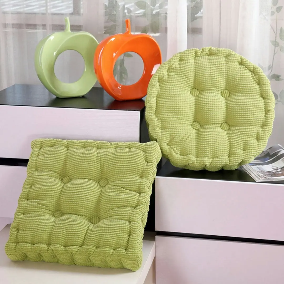 Soga Green Square Cushion Soft Leaning Plush Backrest Throw Seat Pillow Home Office Sofa Decor