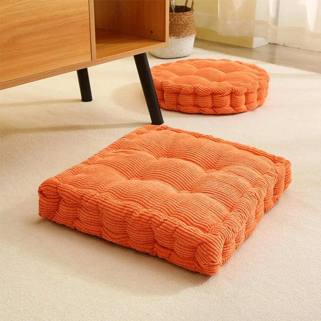 Soga Orange Square Cushion Soft Leaning Plush Backrest Throw Seat Pillow Home Office Decor