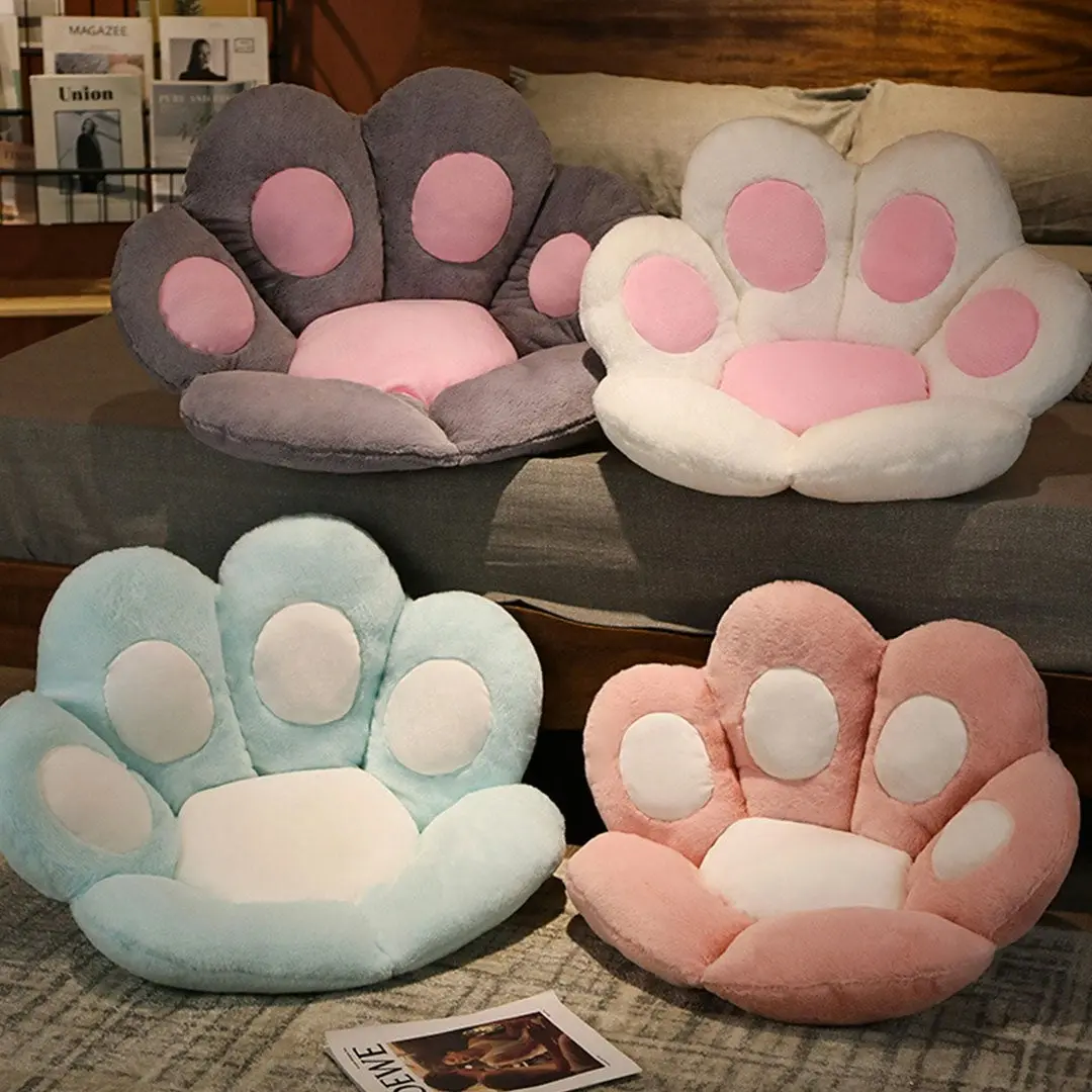 Soga 70cm Mint Blue Paw Shape Cushion Warm Lazy Sofa Decorative Pillow Backseat Plush Mat Home Decor