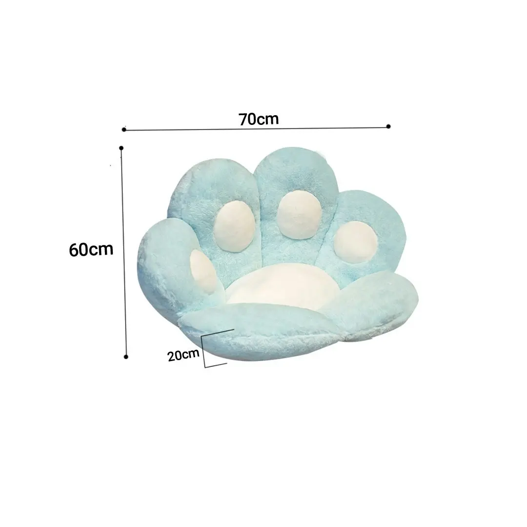 Soga 70cm Mint Blue Paw Shape Cushion Warm Lazy Sofa Decorative Pillow Backseat Plush Mat Home Decor