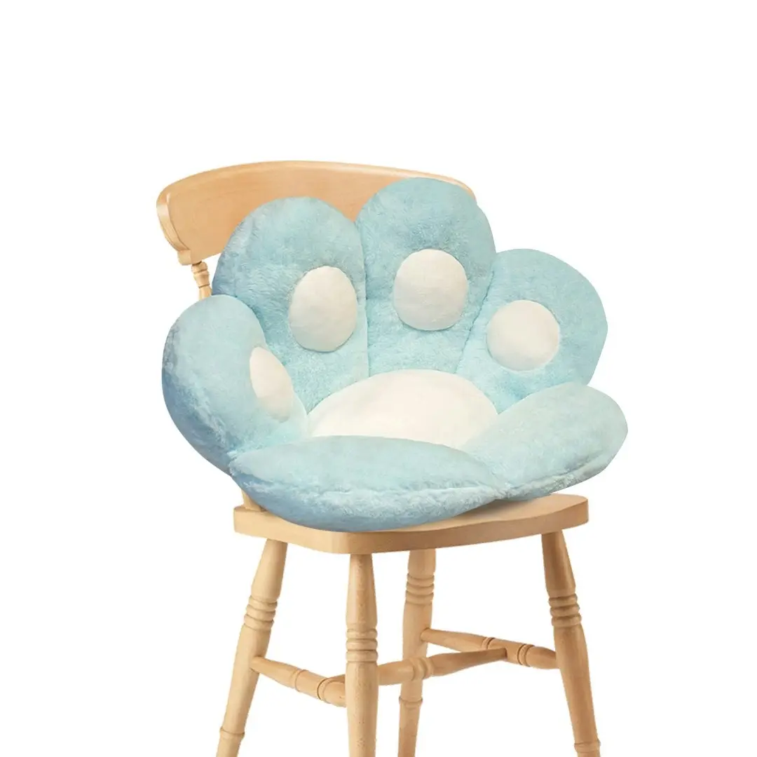 Soga 70cm Mint Blue Paw Shape Cushion Warm Lazy Sofa Decorative Pillow Backseat Plush Mat Home Decor