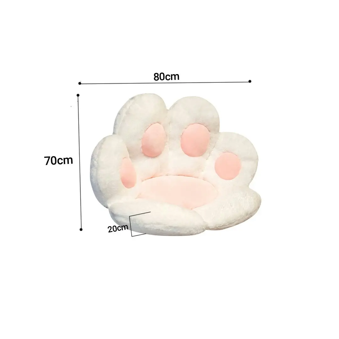 Soga White Paw Shape Cushion Warm Lazy Sofa Decorative Pillow Backseat Plush Mat Home Decor