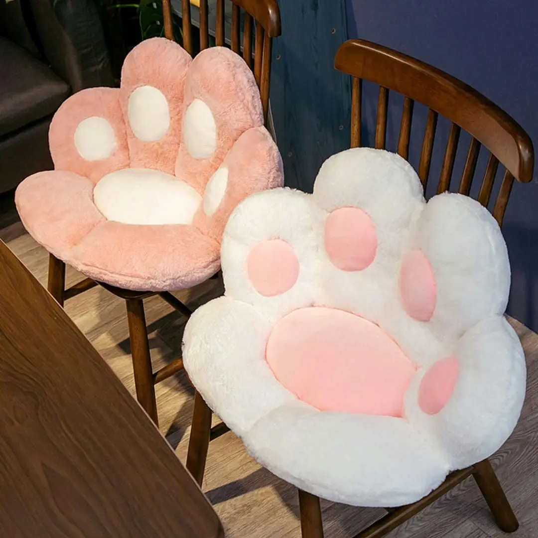 Soga White Paw Shape Cushion Warm Lazy Sofa Decorative Pillow Backseat Plush Mat Home Decor