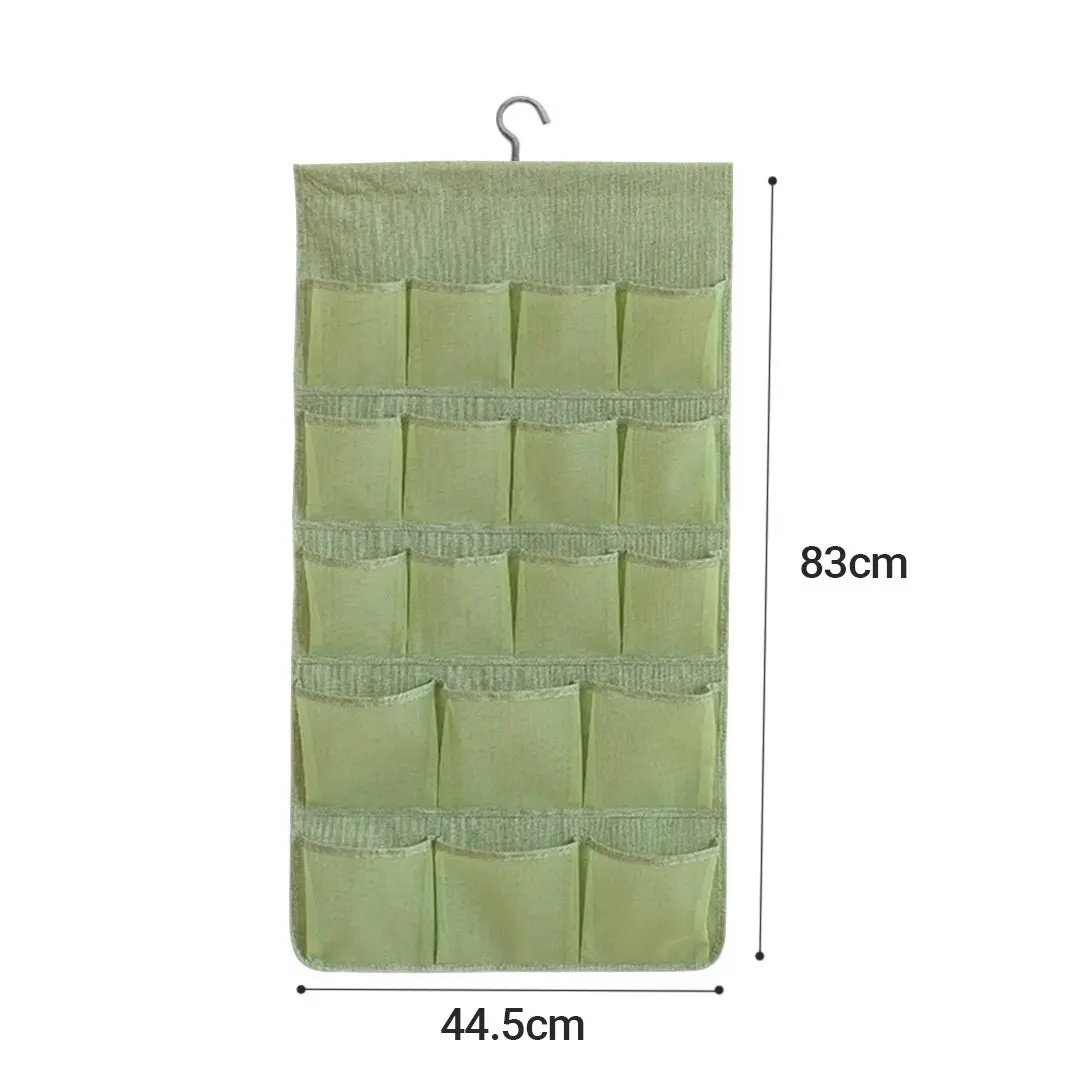 Soga Green Double Sided Hanging Storage Bag Underwear Bra Socks Mesh Pocket Hanger Home Organiser