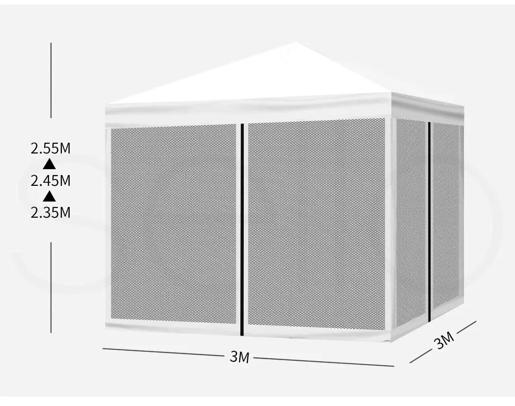 Mountview Gazebo 3x3 Marquee Pop Up Tent Outdoor Canopy Wedding Mesh Side Wall