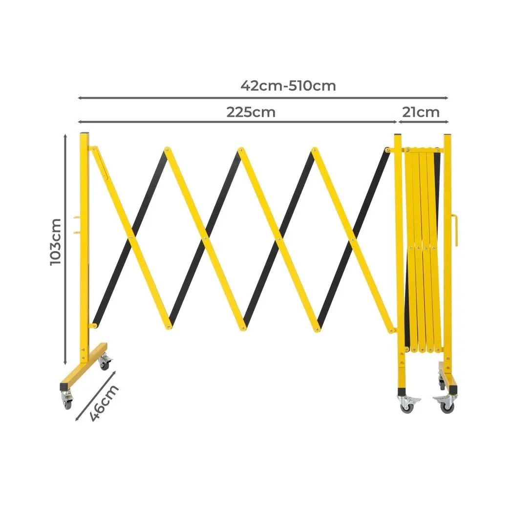 Traderight Group  Extendable Garden Gate Mobile Security Retractable Fence Metal Barrier Pet 16ft