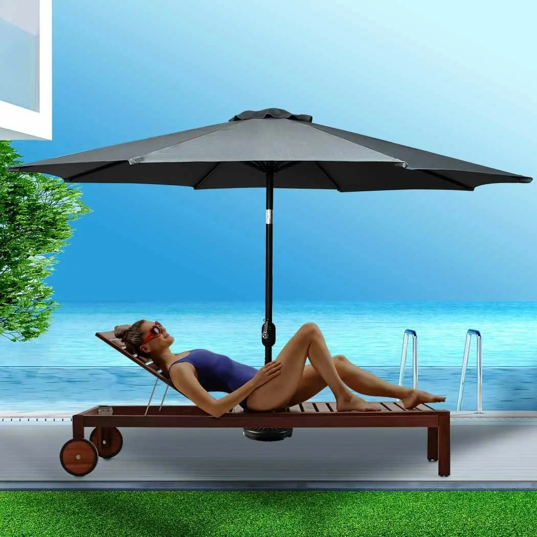 Mountview Umbrella Outdoor Umbrellas Garden Patio Tilt Parasol Beach Canopy 2.7m