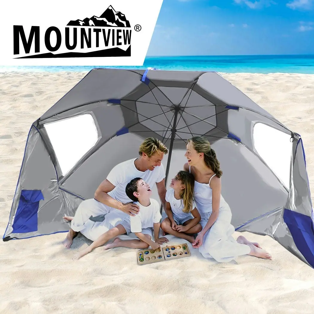 Mountview Beach Umbrella Outdoor Umbrellas Garden Sun Shade Shelter 2.13M Blue