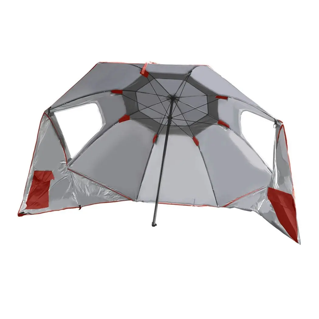 Mountview Beach Umbrella Outdoor Umbrellas Garden Sun Shade Shelter 2.13M Red