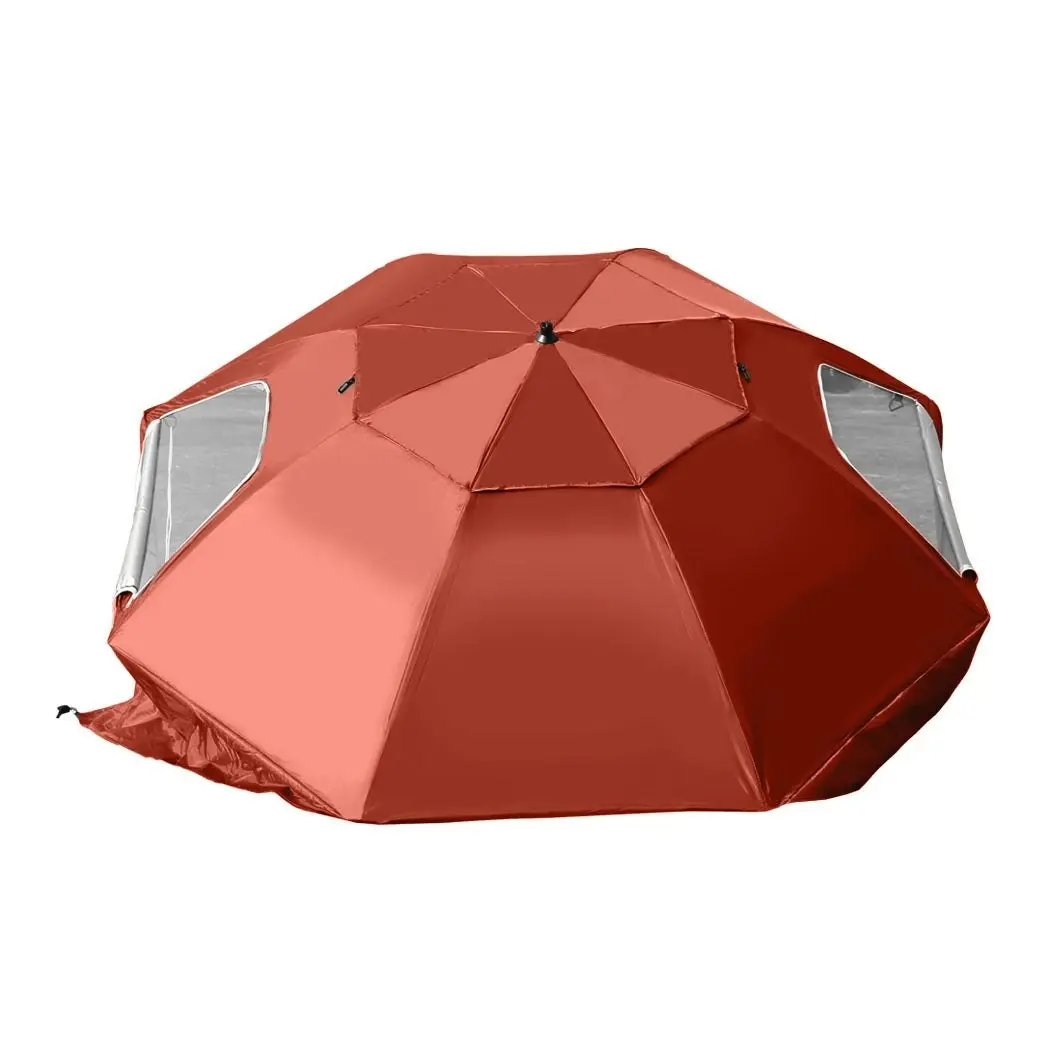 Mountview Beach Umbrella Outdoor Umbrellas Garden Sun Shade Shelter 2.13M Red