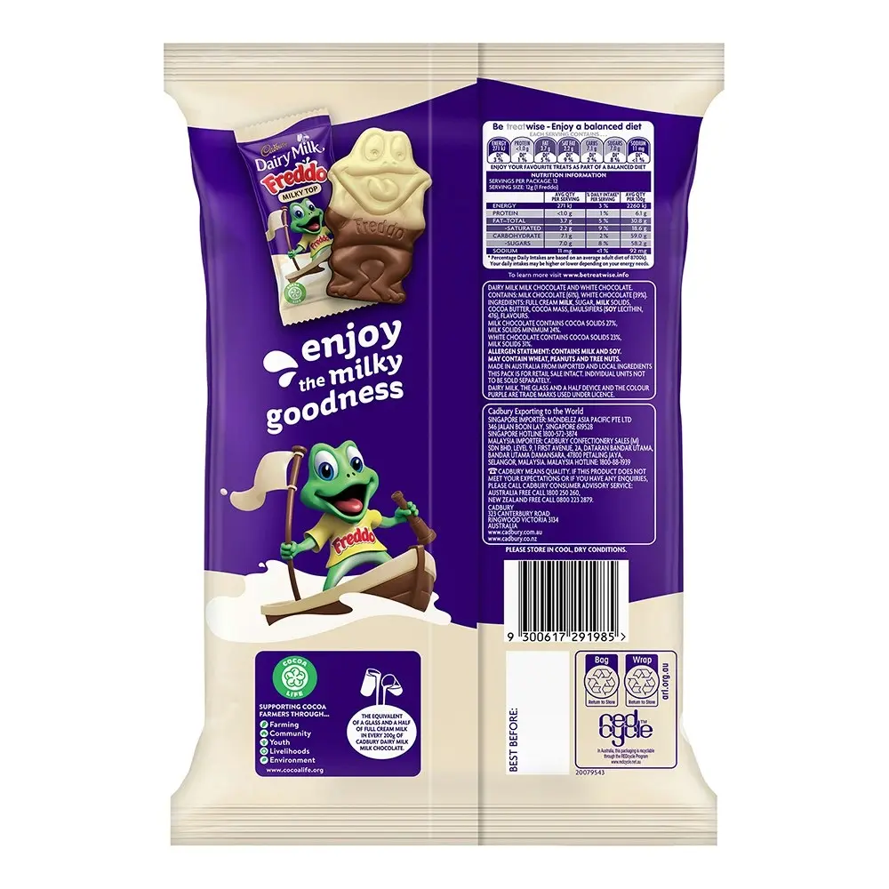 36pc Cadbury 432g Dairy Milk Chocolate Milky Top Freddo Share Pack Choco Sweets