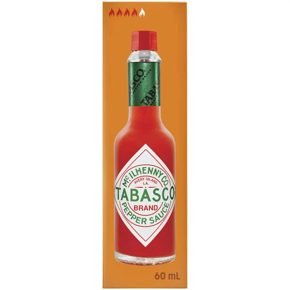 2x Tabasco 60ml Red Pepper Hot/Chilli/Spicy Sauce Kitchen/Pantry Food Condiment