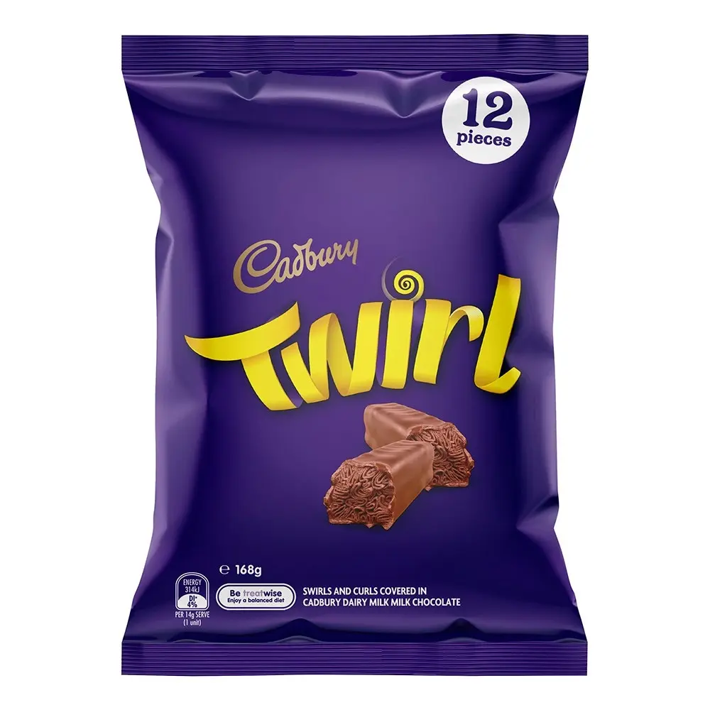 36pc Cadbury 168g Dairy Milk Chocolate Twirl Sharepack Choco Sweet Snack Treats