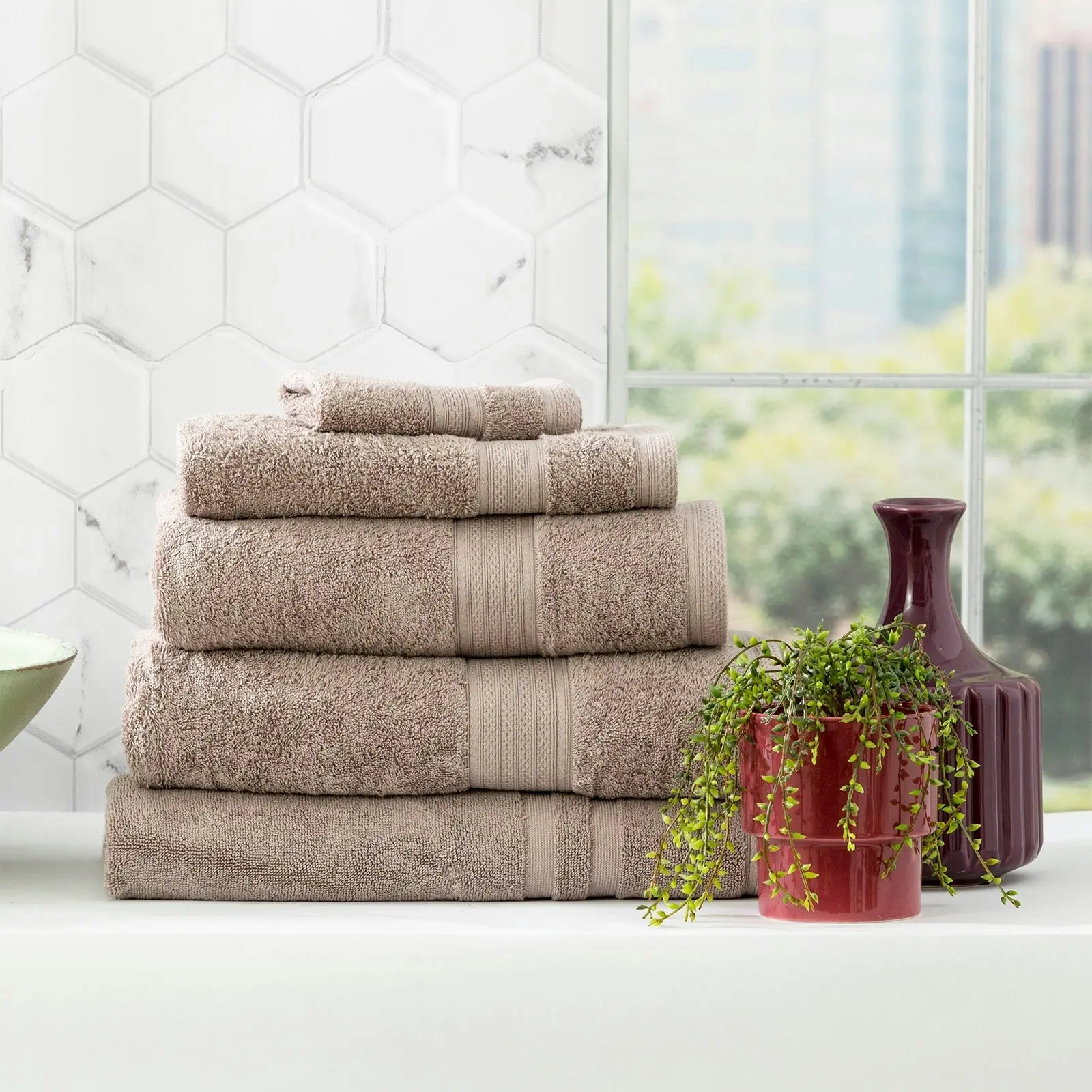 Stella Bamboo Towel Sets Pewter