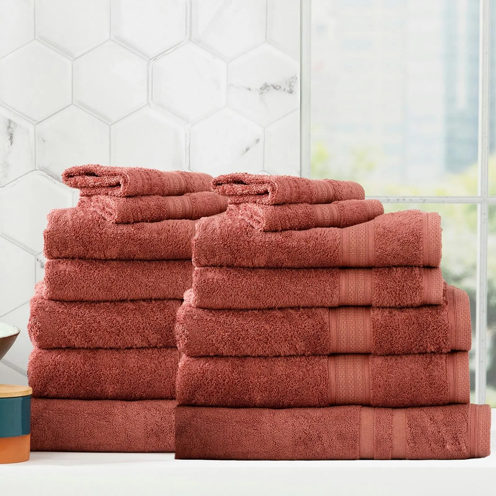 Stella Bamboo Towel Sets Brick