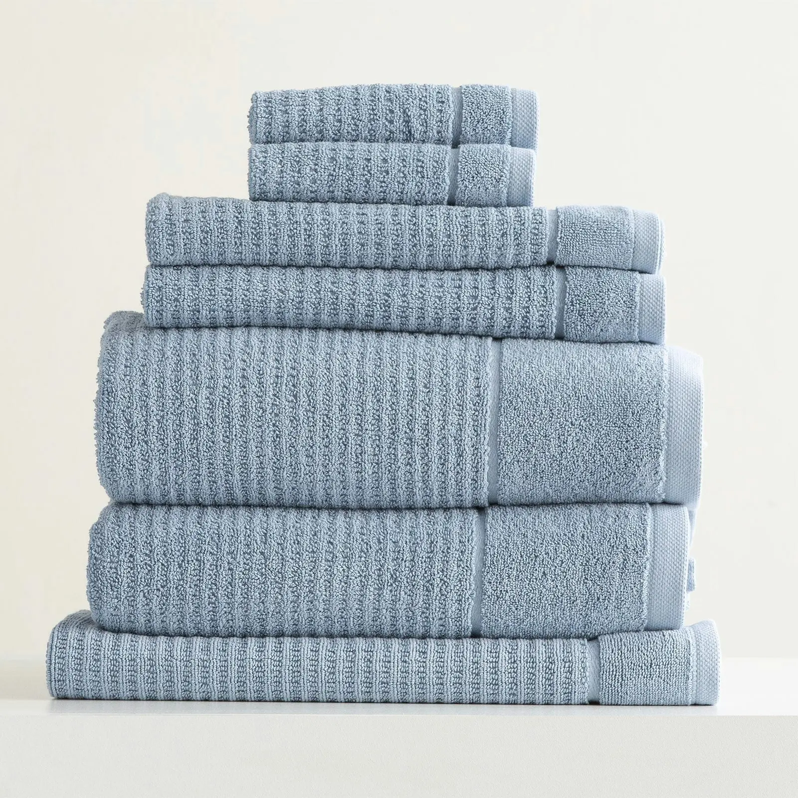 Cambridge Waffle Towel Sets Blue Mirage