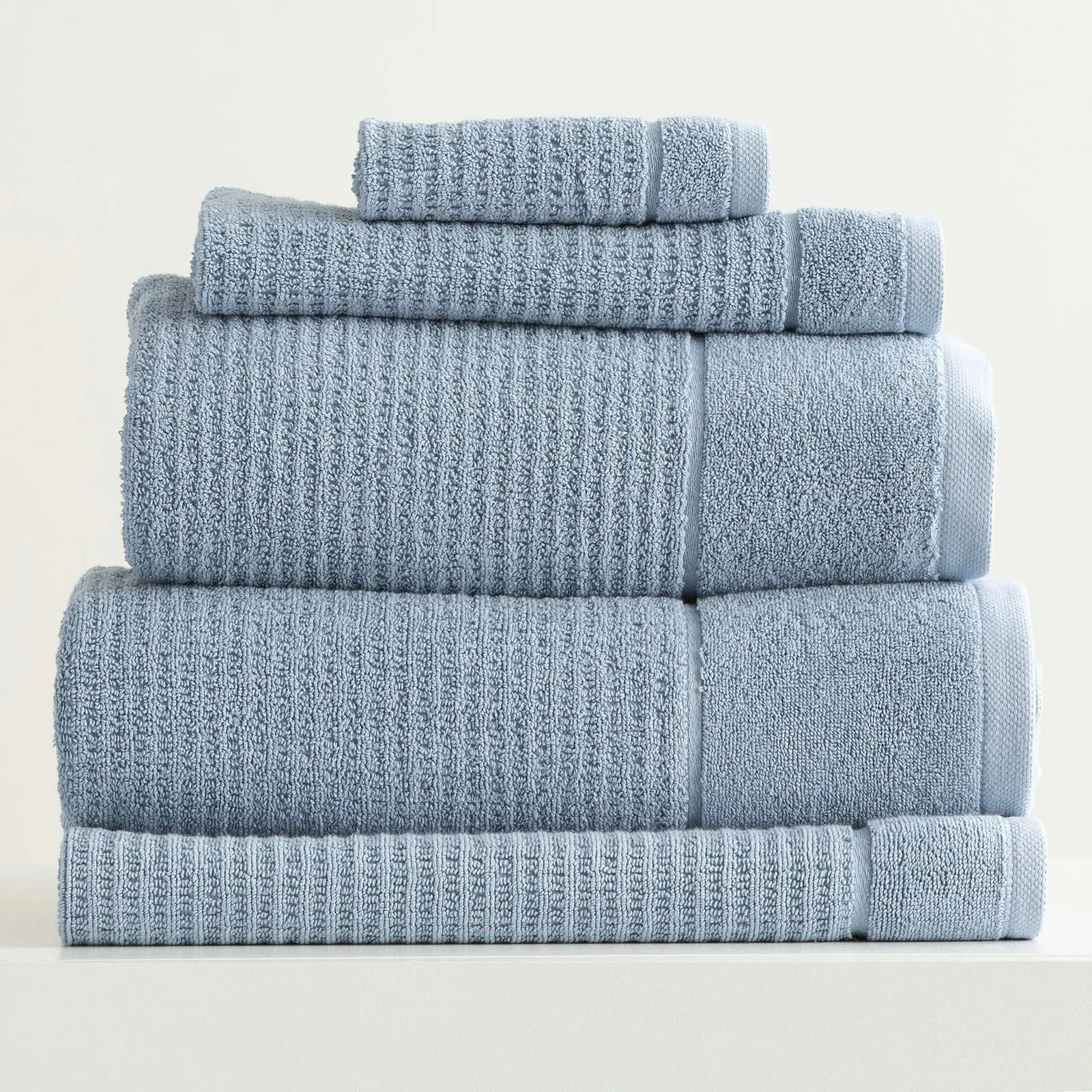 Cambridge Waffle Towel Sets Blue Mirage