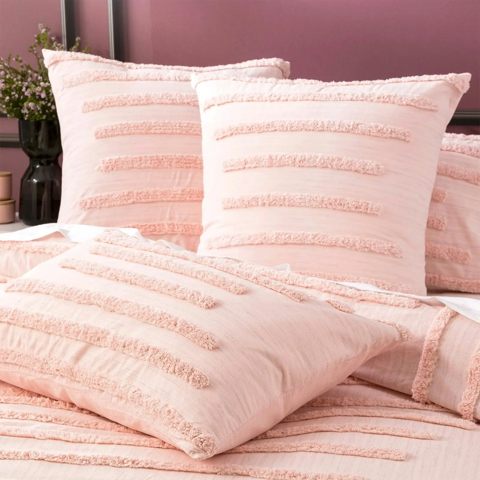 Classic Tufted Quilt Cover Set Blush