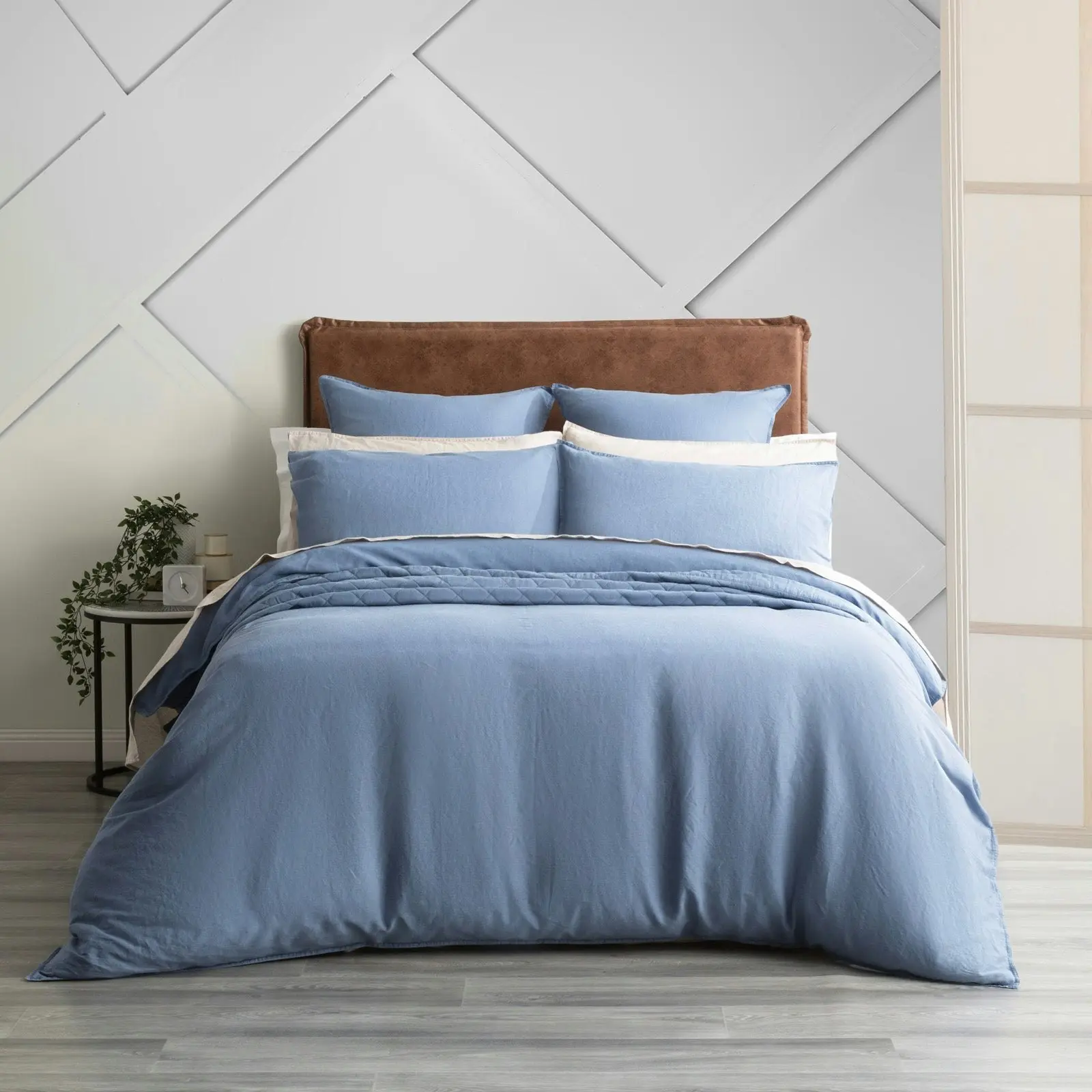 Cavallo Linen Quilt cover Denim