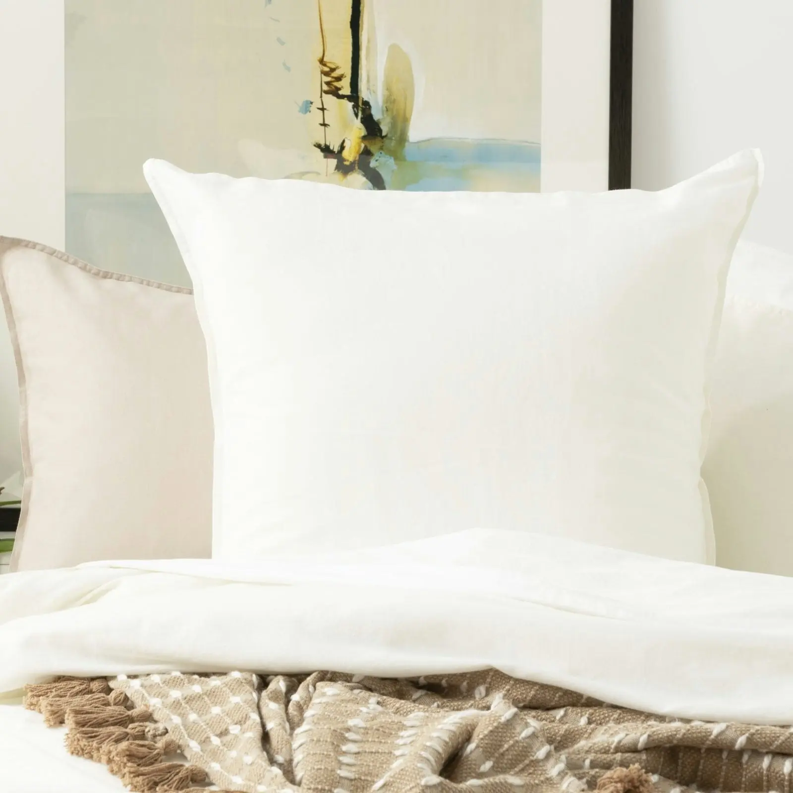 Cavallo Linen Quilt cover White