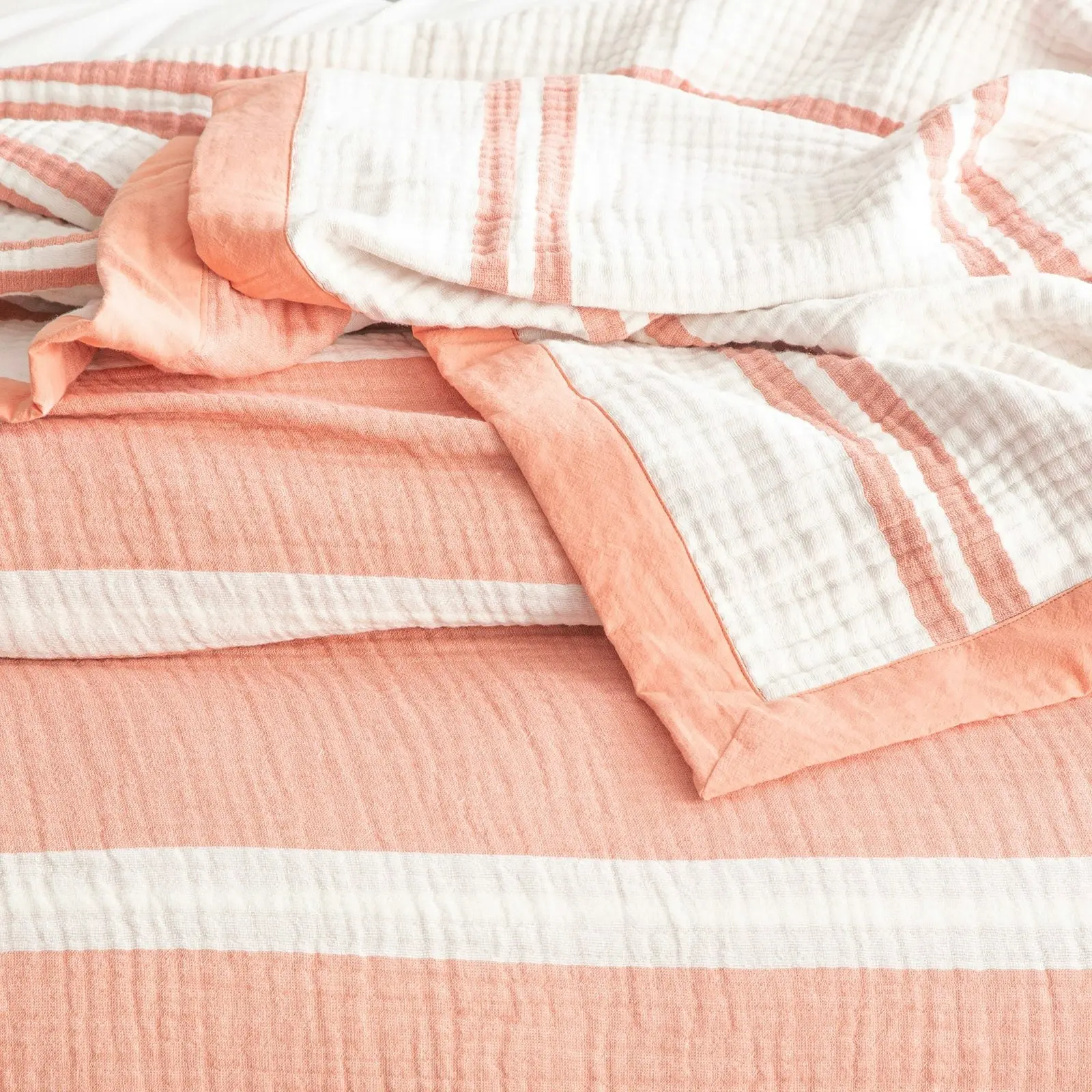 Blanket Washed Cotton Brighton Reversible Mystic