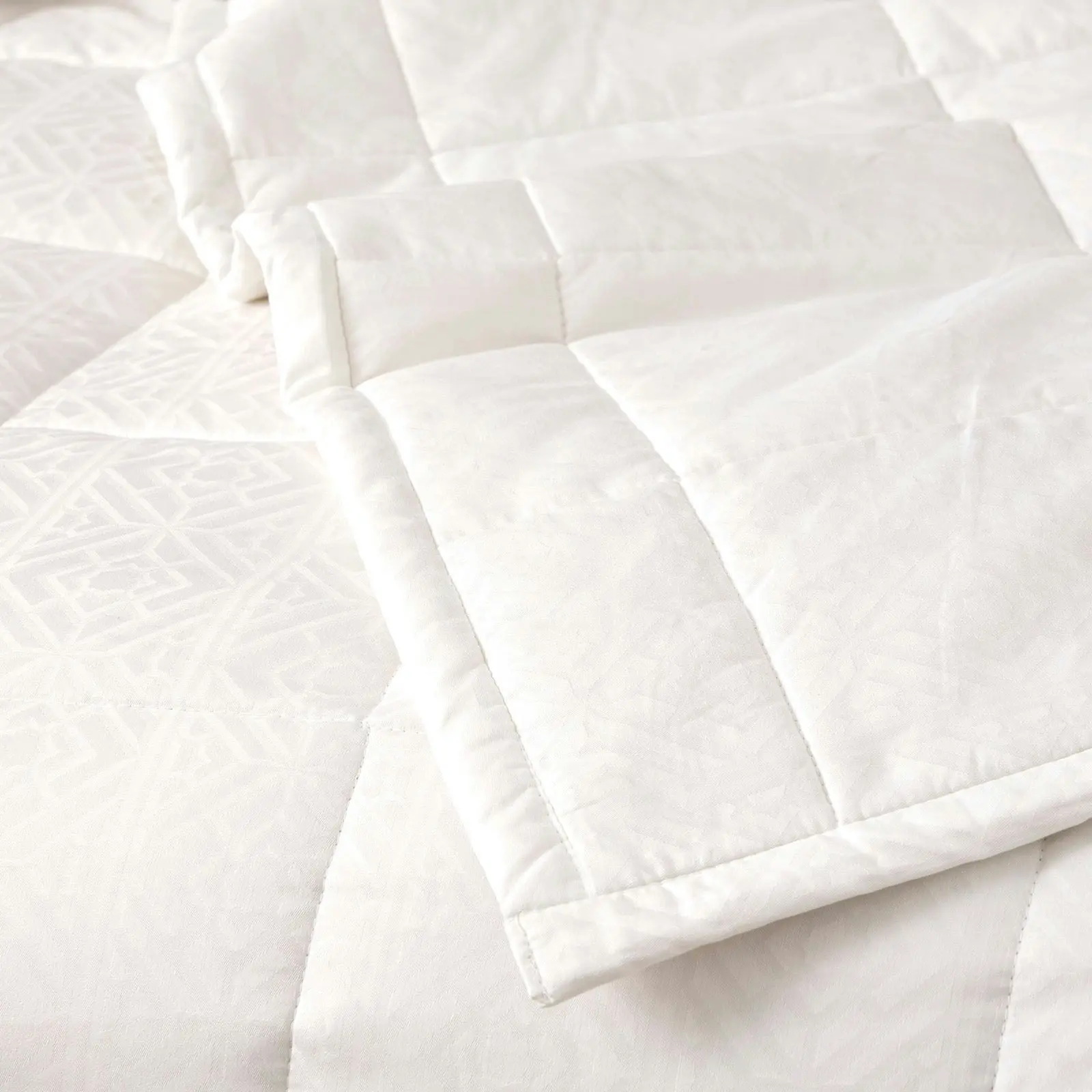 Mosaic Comforter sets Cotton Jacquard White