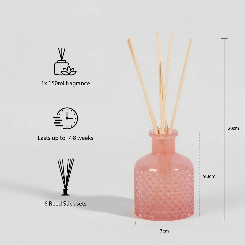 Freya & Sol Luxe Reed Diffuser La Vie En Rose Pink Peony