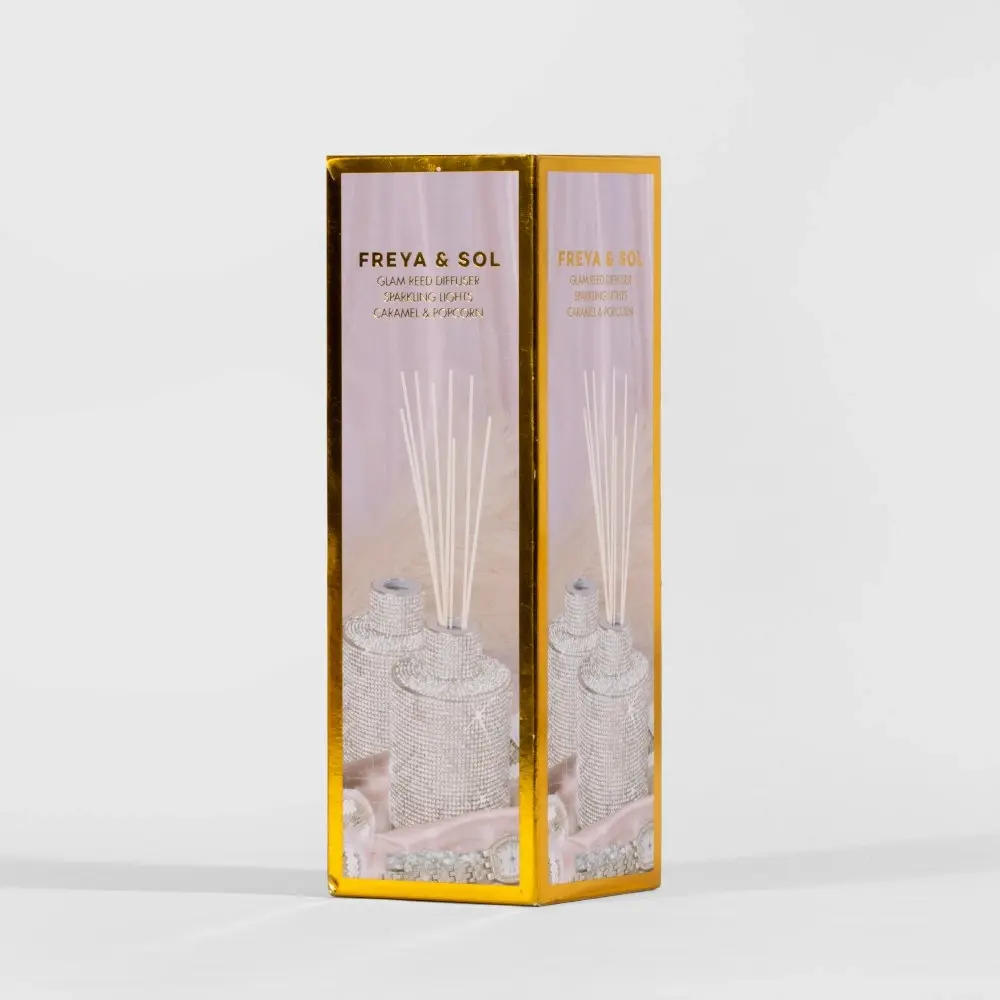 Freya & Sol Glam Reed Diffuser Sparkling Silver Caramel and Popcorn 150ml