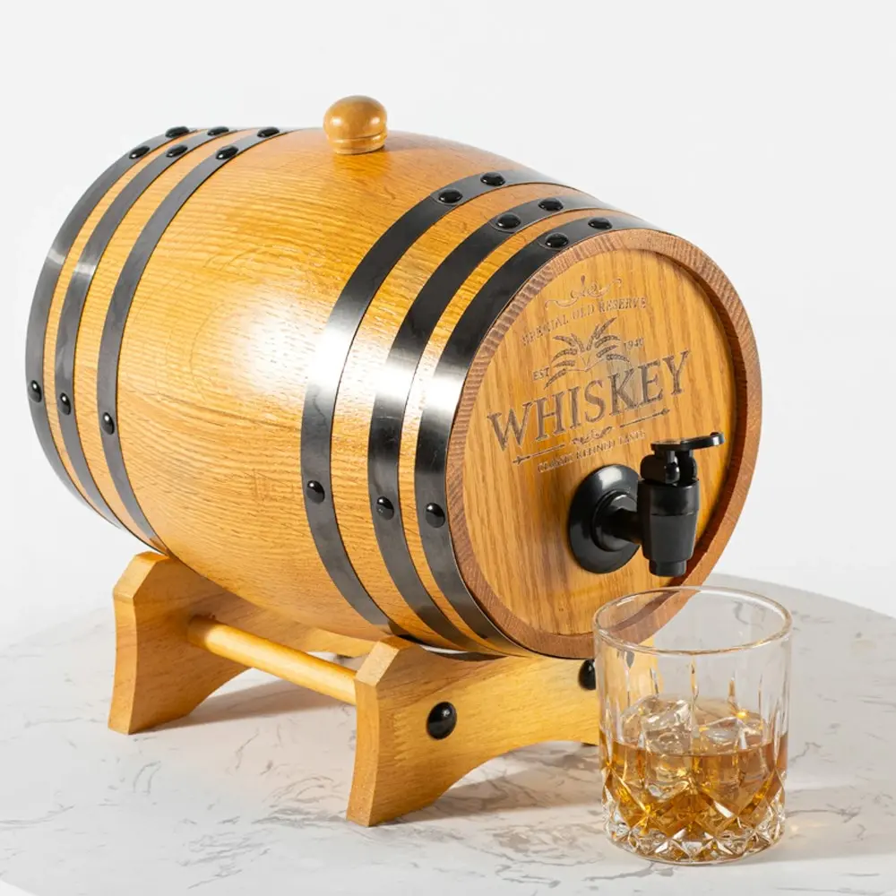 Refined Gifts Whiskey Barrel Dark Oak