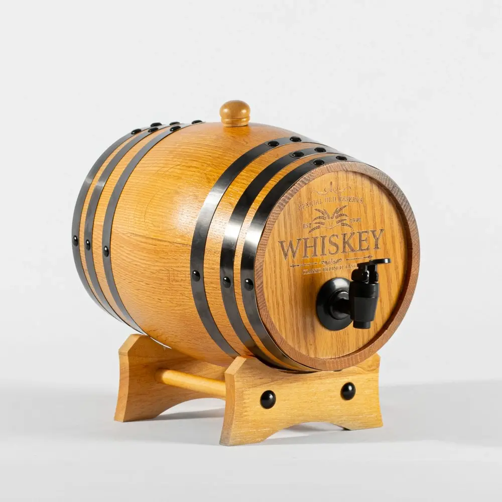 Refined Gifts Whiskey Barrel Dark Oak