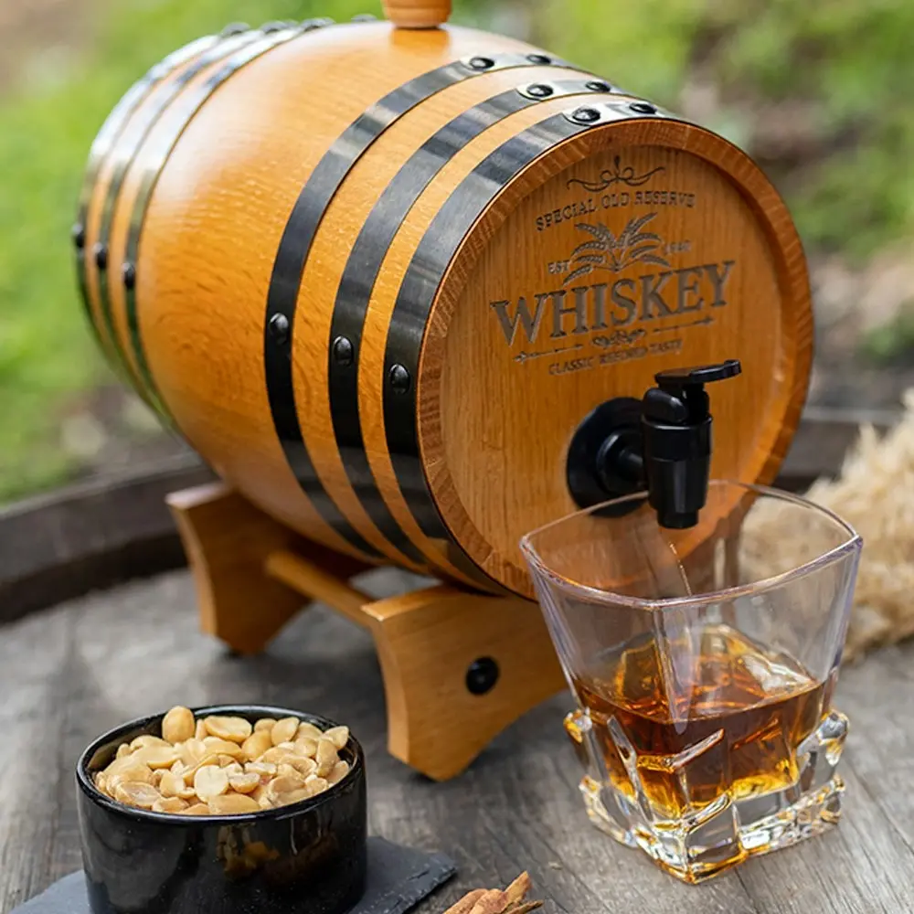 Refined Gifts Whiskey Barrel Dark Oak