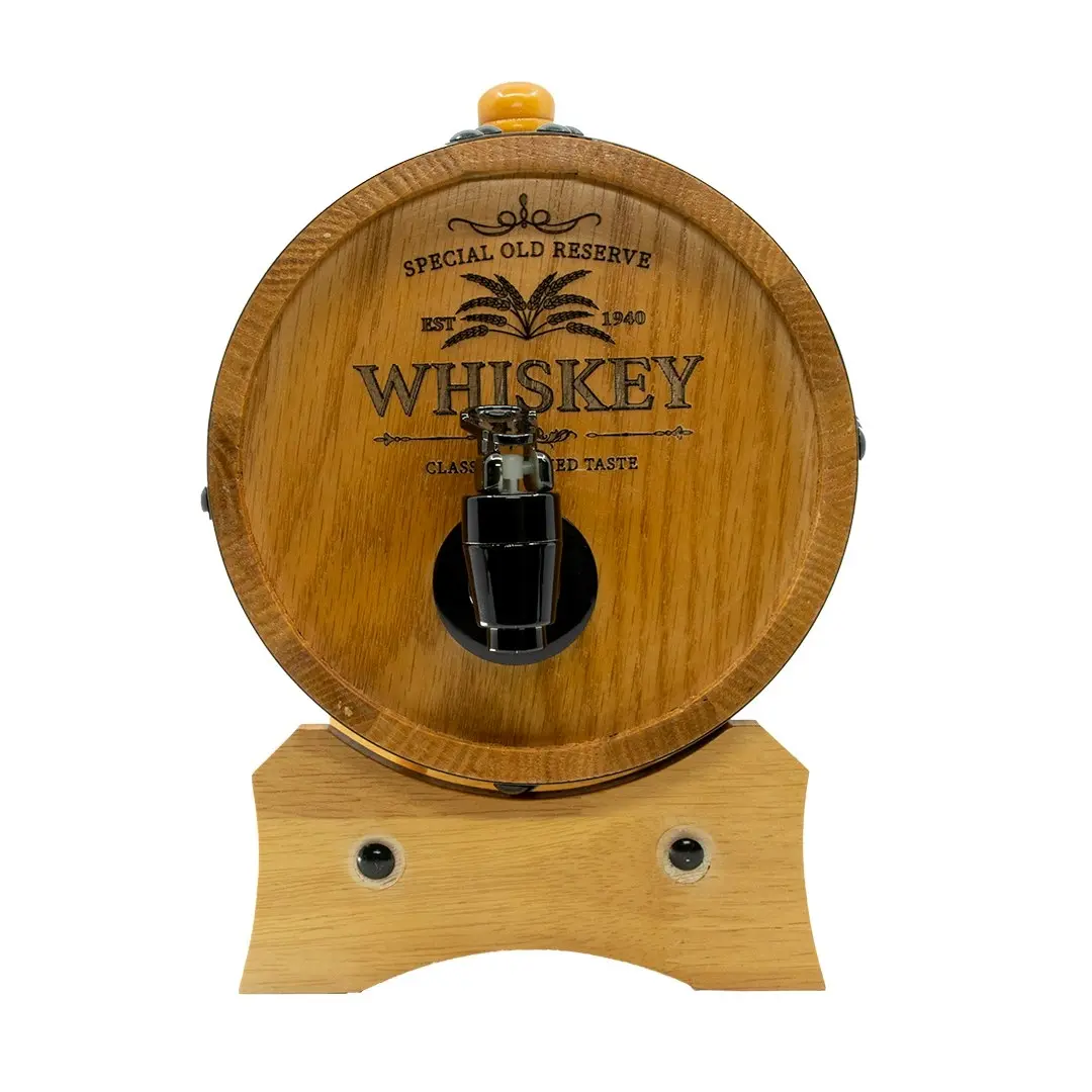 Refined Gifts Whiskey Barrel Dark Oak