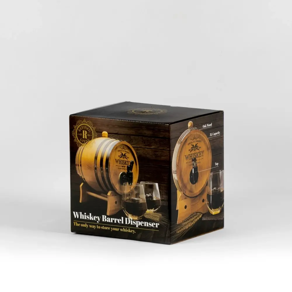 Refined Gifts Whiskey Barrel Dark Oak