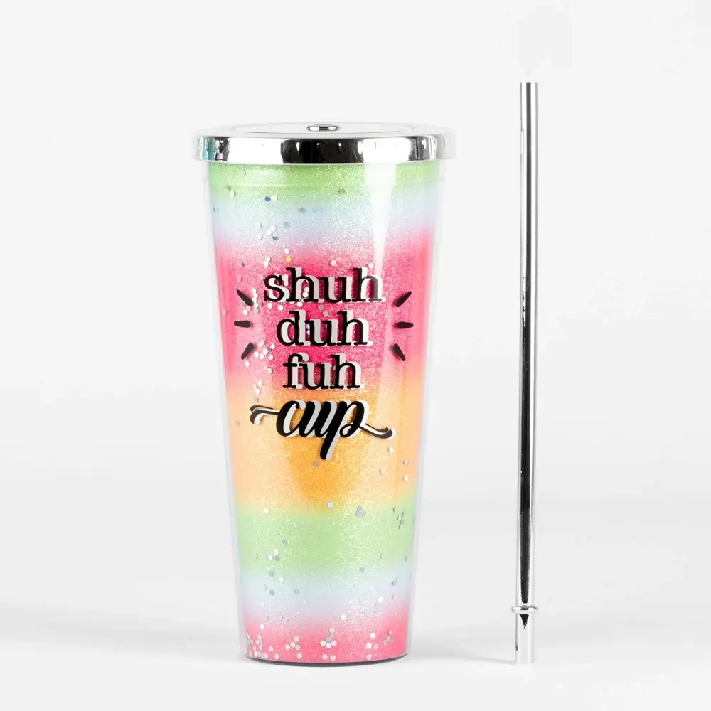 Glitter Sipper Cup Shuh Duh Fuh Cup Multicolour