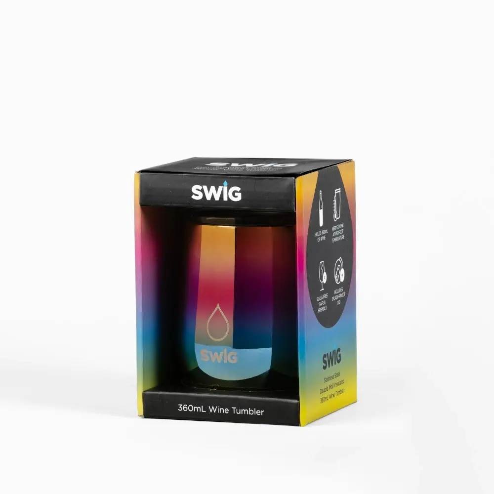 Swig Wine Tumbler Metallic Rainbow 360mL