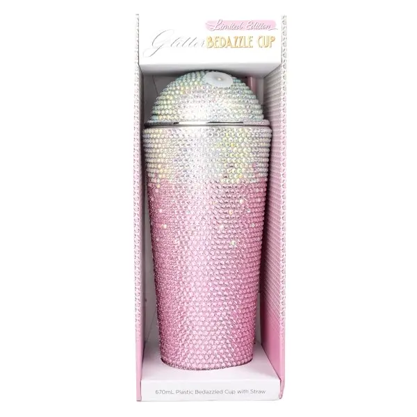 Glitter Bedazzle Cup Pink Ombre