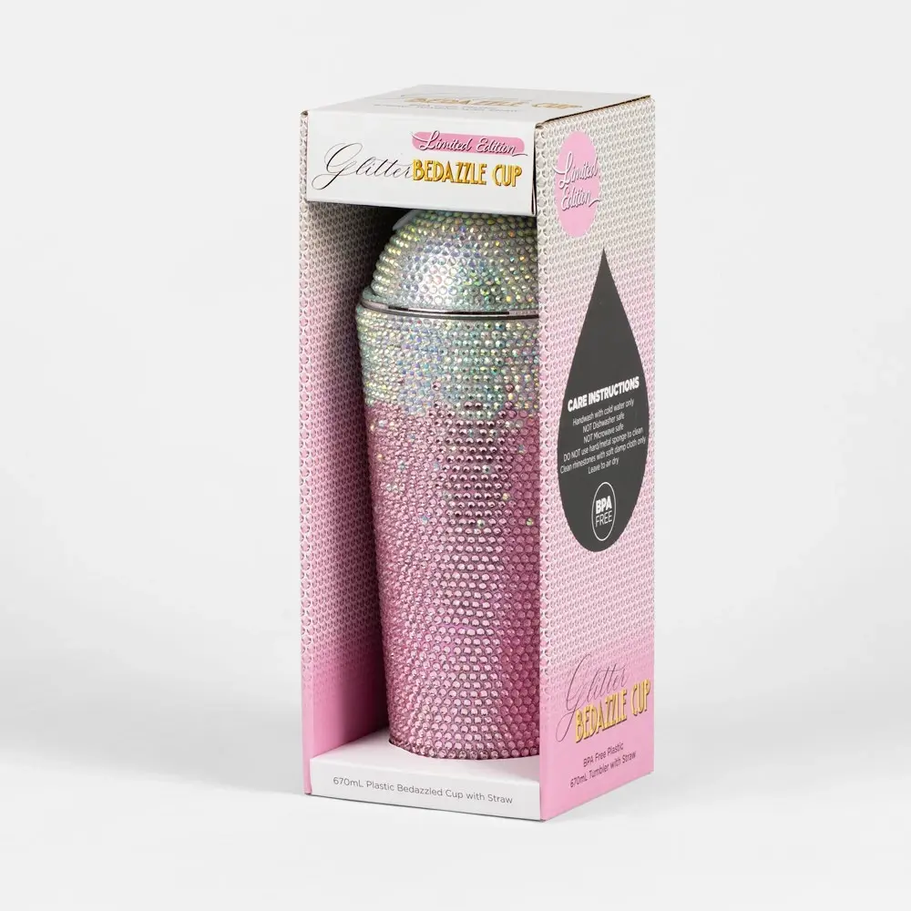 Glitter Bedazzle Cup Pink Ombre