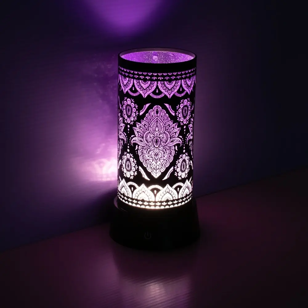 Lotus Silhouette Lamp Purple