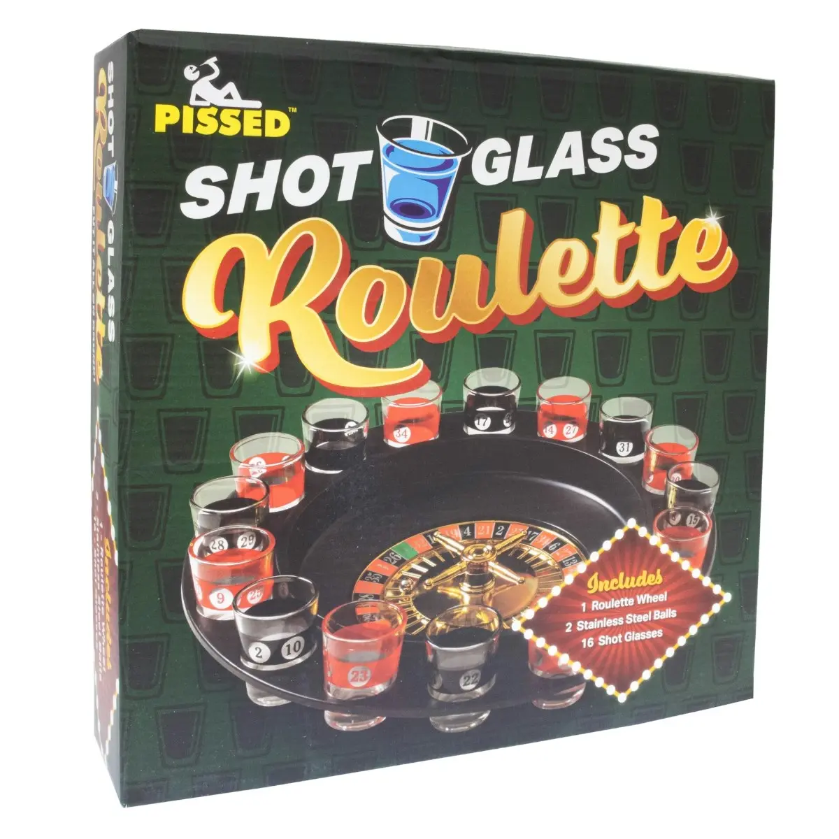 Pissed Shot Glass Roulette Drinking Game