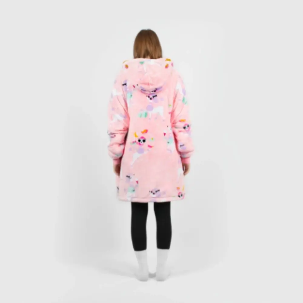 Glam Dog Pink Oversized Blanket Hoodie