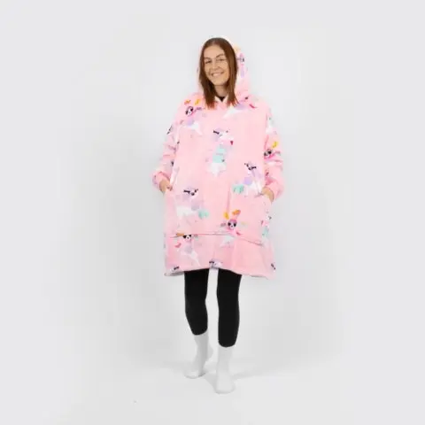 Glam Dog Pink Oversized Blanket Hoodie